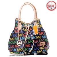 michael kors logo trekkoord groot zwart multicolor bakken Online Winkel 3kt8i626